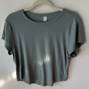 Women's Casual Ribbed Top - Green
